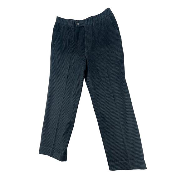 Vintage FILA Black Corduroy Pants Mens 32 Made in Italy Straight Leg